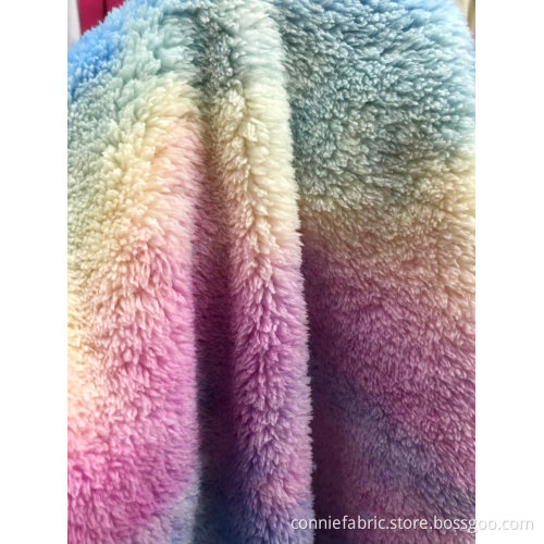 100% polyester shuvelvteen molleton tissu à tricoter